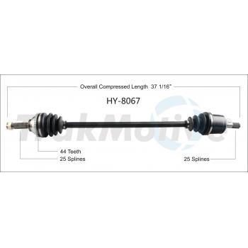 1995 Hyundai Elantra CV Axle Shaft Front Left TrakMotive HY8067 image 1 of 3