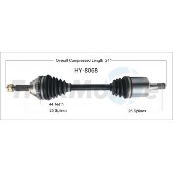 1995 Hyundai Elantra CV Axle Shaft Front Right TrakMotive HY8068 image 1 of 3