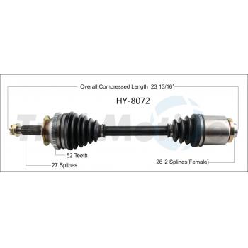 2006 Hyundai Santa Fe CV Axle Shaft Front Right TrakMotive HY8072 image 1 of 3