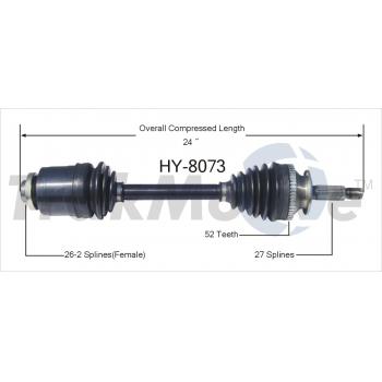 2006 Hyundai Santa Fe CV Axle Shaft Front Right TrakMotive HY8073 image 1 of 3