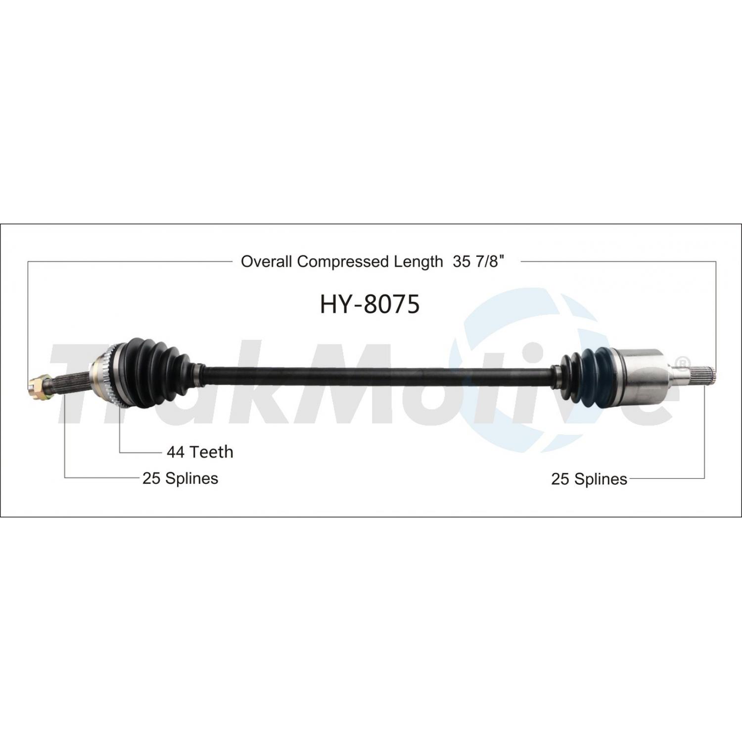 TrakMotive HY8075 - CV Axle Shaft TrakMotive HY8075 CV Axle Shaft product image 1 of 3