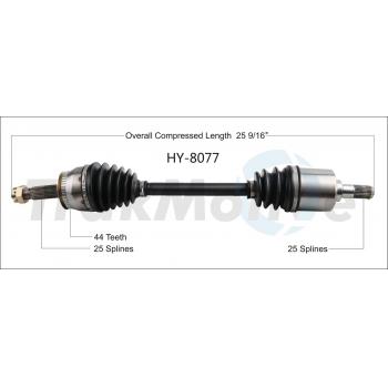 2005 Kia Spectra CV Axle Shaft Front Left TrakMotive HY8077 image 1 of 3