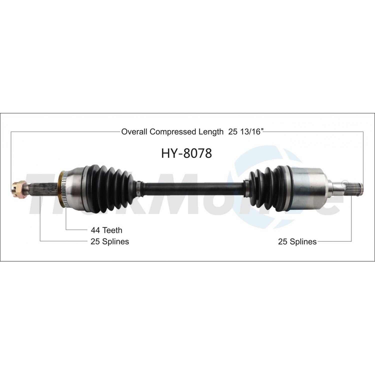 TrakMotive HY8078 CV Axle Shaft product image 1 of 3