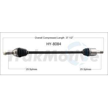1991 Hyundai Sonata CV Axle Shaft Front Left TrakMotive HY8084 image 1 of 3