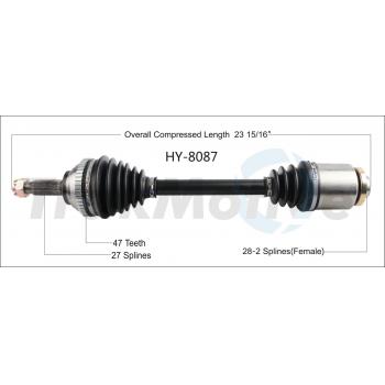 2005 Hyundai XG350 CV Axle Shaft Front Right TrakMotive HY8087 image 1 of 3