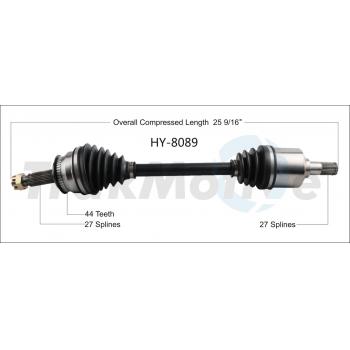 2005 Hyundai Tiburon CV Axle Shaft Front Left TrakMotive HY8089 image 1 of 3