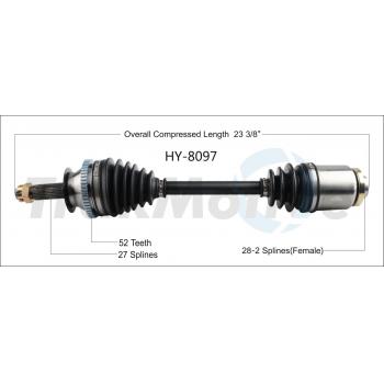 2006 Hyundai Santa Fe CV Axle Shaft Front Right TrakMotive HY8097 image 1 of 3
