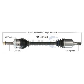 2007 Hyundai Sonata CV Axle Shaft Front Left TrakMotive HY8103 image 1 of 3