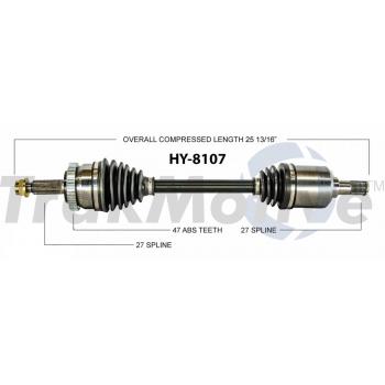 2007 Hyundai Sonata CV Axle Shaft Front Left TrakMotive HY8107 image 1 of 3
