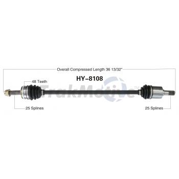2007 Kia Rio5 CV Axle Shaft Front Right TrakMotive HY8108 image 1 of 3