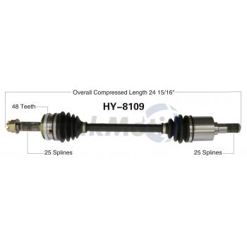 2007 Kia Rio5 CV Axle Shaft Front Left TrakMotive HY8109 image 1 of 3