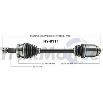 2009 Hyundai Santa Fe CV Axle Shaft Front Right TrakMotive HY8111 image 1 of 3