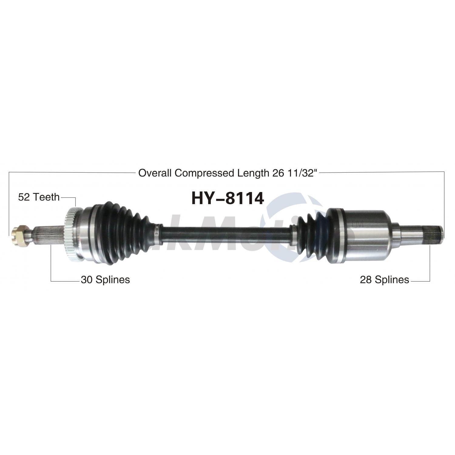 TrakMotive HY8114 CV Axle Shaft product image 1 of 3