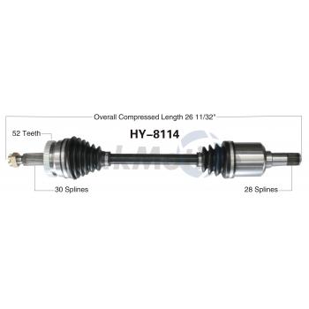 2009 Hyundai Santa Fe CV Axle Shaft Front Left TrakMotive HY8114 image 1 of 3