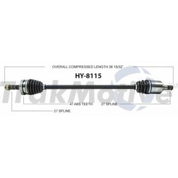 2010 Hyundai Sonata CV Axle Shaft Front Right TrakMotive HY8115 image 1 of 3