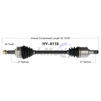 2010 Hyundai Elantra CV Axle Shaft Front Left TrakMotive HY8118 image 1 of 3