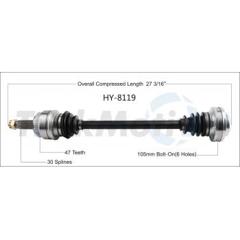 2016 Hyundai Genesis Coupe CV Axle Shaft