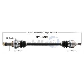 2009 Hyundai Santa Fe CV Axle Shaft Rear Left TrakMotive HY8205 image 1 of 3