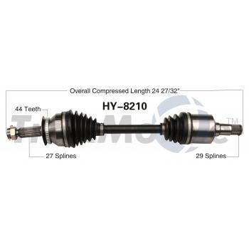 2005 Hyundai Tiburon CV Axle Shaft Front Left TrakMotive HY8210 image 1 of 3