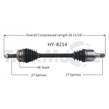 2011 Hyundai Sonata CV Axle Shaft Front Left TrakMotive HY8214 image 1 of 3