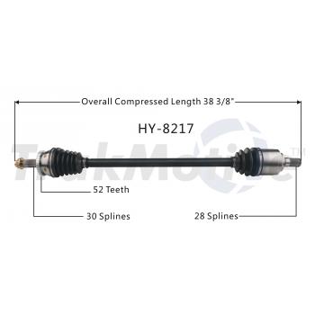 2014 Kia Sorento CV Axle Shaft Front Right TrakMotive HY8217 image 1 of 3