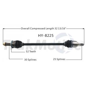 2013 Hyundai Santa Fe Sport CV Axle Shaft Rear Right TrakMotive HY8225 image 1 of 3