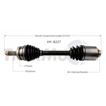 2010 Hyundai Azera CV Axle Shaft Front Right TrakMotive HY8227 image 1 of 3