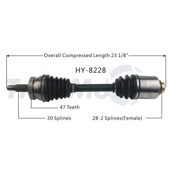 2011 Hyundai Azera CV Axle Shaft Front Right TrakMotive HY8228 image 1 of 3