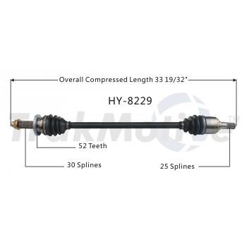 2013 Hyundai Santa Fe Sport CV Axle Shaft Rear Left TrakMotive HY8229 image 1 of 3