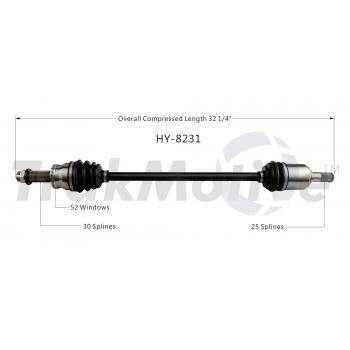 2011 Kia Sorento CV Axle Shaft Rear Left TrakMotive HY8231 image 1 of 3