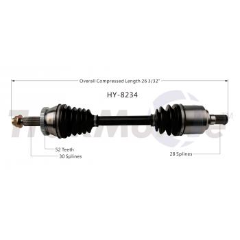 2014 Kia Sorento CV Axle Shaft Front Left TrakMotive HY8234 image 1 of 3