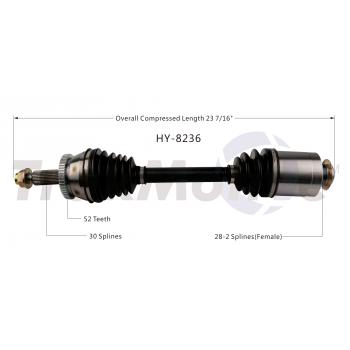 2014 Kia Sorento CV Axle Shaft Front Right TrakMotive HY8236 image 1 of 3