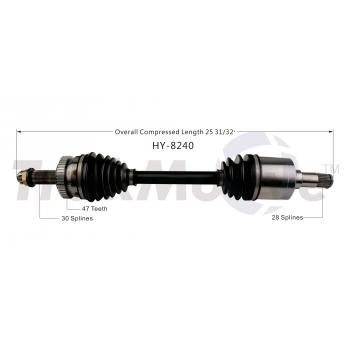2010 Hyundai Azera CV Axle Shaft Front Left TrakMotive HY8240 image 1 of 3