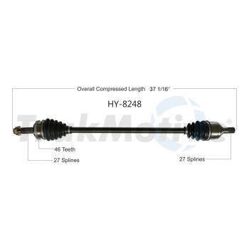 2010 Kia Forte Koup CV Axle Shaft Front Right TrakMotive HY8248 image 1 of 3