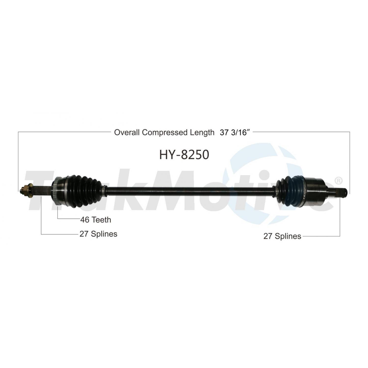 TrakMotive HY8250 CV Axle Shaft product image 1 of 3