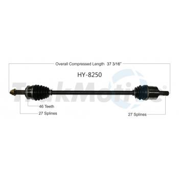 2010 Kia Forte Koup CV Axle Shaft Front Right TrakMotive HY8250 image 1 of 3