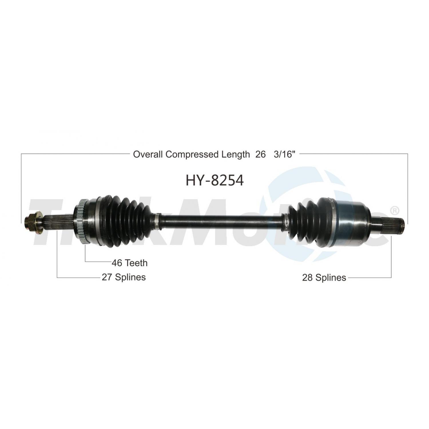 TrakMotive HY8254 CV Axle Shaft product image 1 of 3