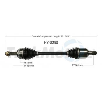 2017 Hyundai Veloster CV Axle Shaft Front Left TrakMotive HY8258 image 1 of 3