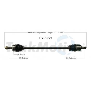 2015 Hyundai Veloster CV Axle Shaft Front Right TrakMotive HY8259 image 1 of 3