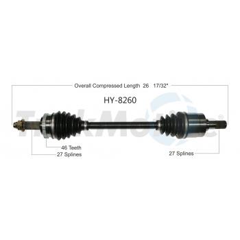 2010 Kia Forte Koup CV Axle Shaft Front Left TrakMotive HY8260 image 1 of 3