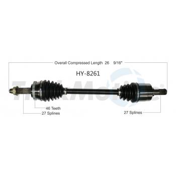 2010 Kia Forte Koup CV Axle Shaft Front Left TrakMotive HY8261 image 1 of 3