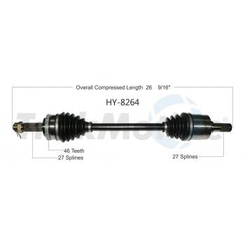 2012 Hyundai Elantra CV Axle Shaft Front Left TrakMotive HY8264 image 1 of 3