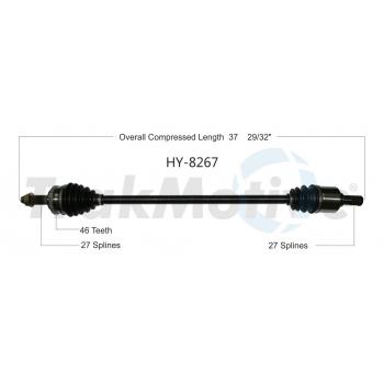 2012 Hyundai Elantra CV Axle Shaft Front Right TrakMotive HY8267 image 1 of 3