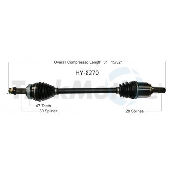 2012 Hyundai Genesis Coupe CV Axle Shaft Rear Left TrakMotive HY8270 image 1 of 3
