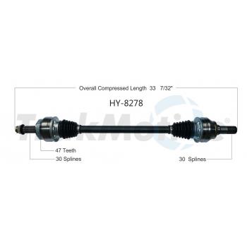 2014 Hyundai Equus CV Axle Shaft