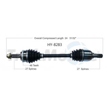 2017 Hyundai Veloster CV Axle Shaft Front Left TrakMotive HY8283 image 1 of 3