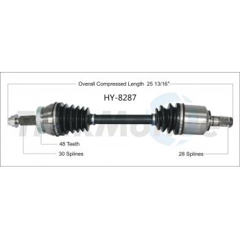 2015 Hyundai Sonata CV Axle Shaft Front Left TrakMotive HY8287 image 1 of 3