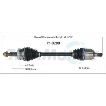 2019 Hyundai Sonata CV Axle Shaft Front Left TrakMotive HY8288 image 1 of 3