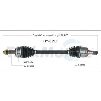 2014 Kia Forte CV Axle Shaft