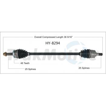 2014 Hyundai Accent CV Axle Shaft